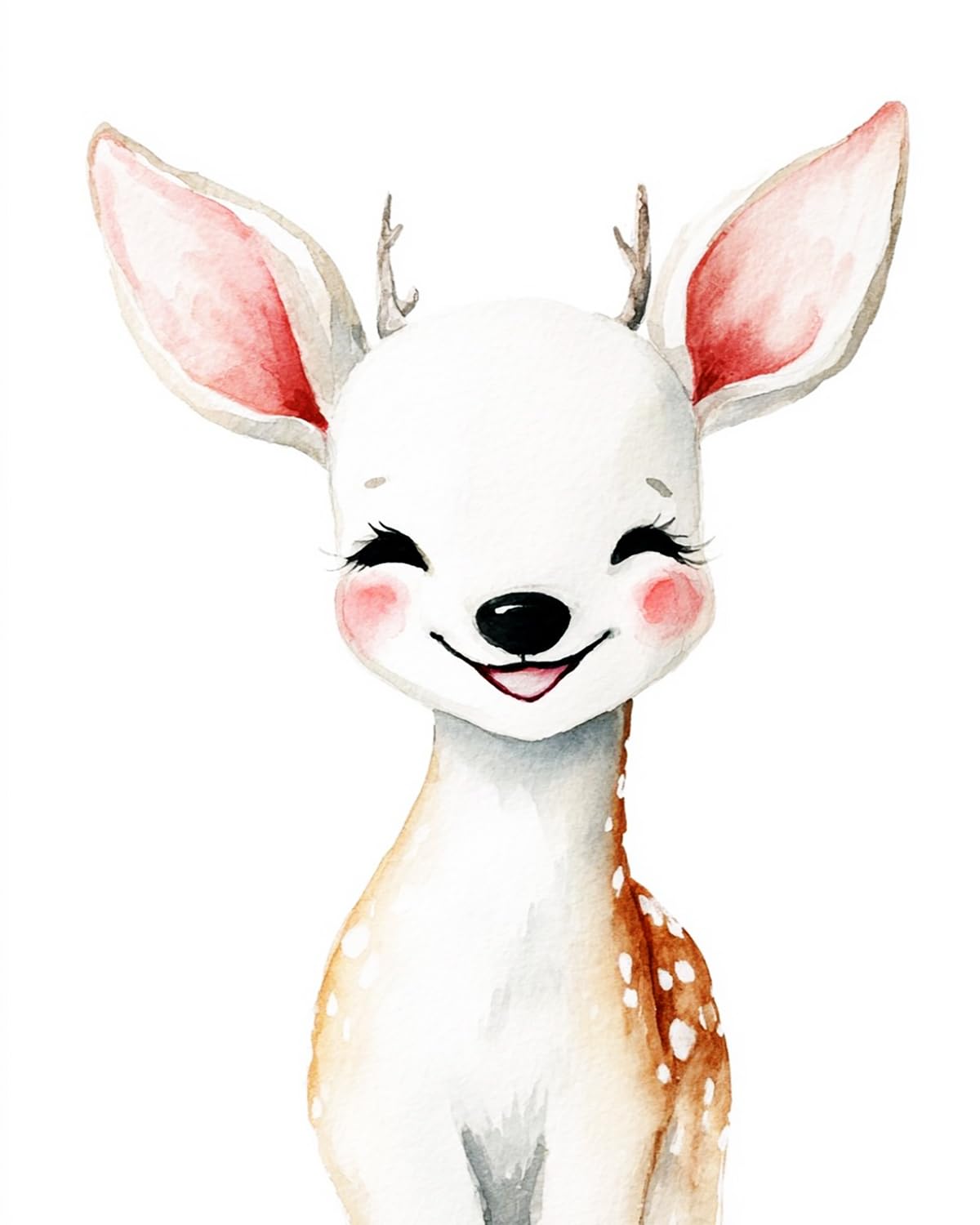 Liubaishi Multicolour Paint By Numbers For Adults, Smiling Deer, 40X50 Cm Acrylic Canvas Kit With Brushes
