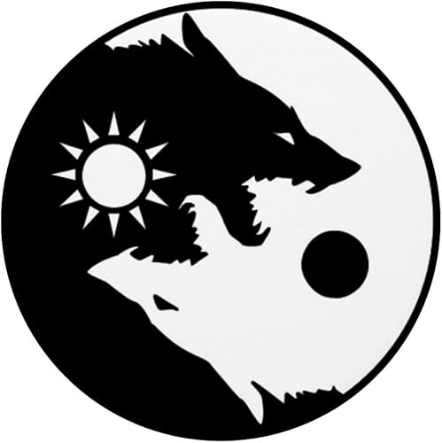 Miniatura 3 de Ying Yang Wolf, negro, Sun Moon, Yin Yang, Zen, Dog Spirit, Negro
