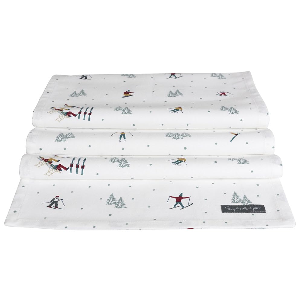 Sophie Allport White Skiing Table Runner
