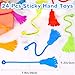 VICROIC 24PCS Stretchy Sticky Foot Toys for Kids, Rubbery Sticky Goodie Bag Stuffers Toys for Christmas Party Supplies, Colorful Sticky Hand for Boys Girls Classroom Prizes
