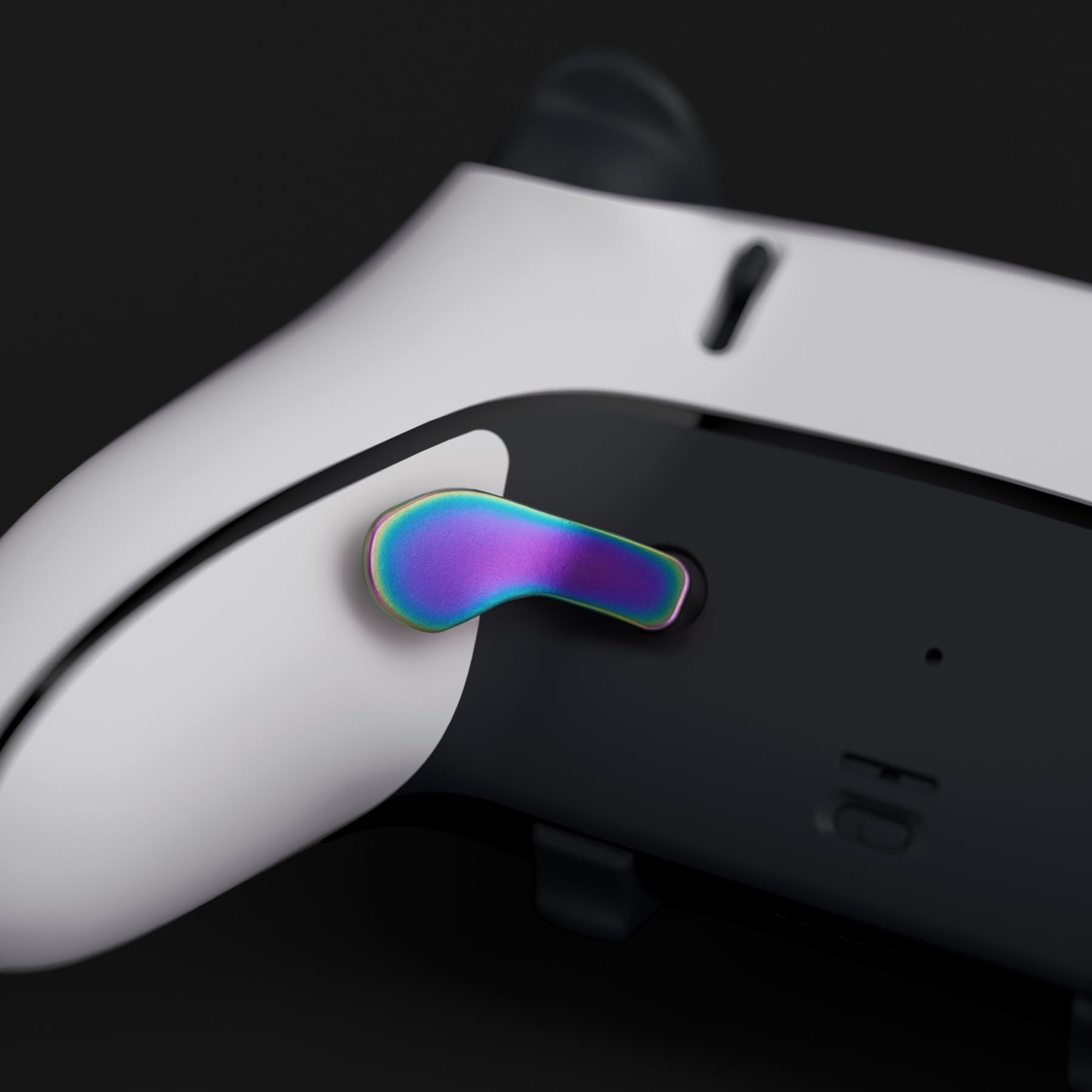 eXtremeRate Back Paddles per ps5 Edge Controller,Palette Tasti Aggiuntivi Levette Posteriori Ricambio per ps5 Edge Joystick,4 Pezzi in Metallo Acciaio Inossidabile,Arcobaleno Blu Viola