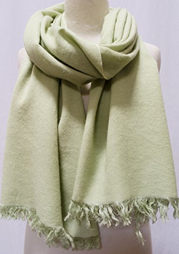 Luxury Grade Silk Wool Shawl Scarf Wrap Stole Spring Green3