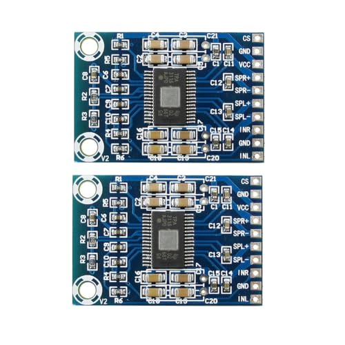Quystetes 2 Stück TPA3116D2 Mini-Digitalverstärker DC 12 V-24 V D- 50 W + 50 W XH-M562 Verstärker 50 W Endstufe Board