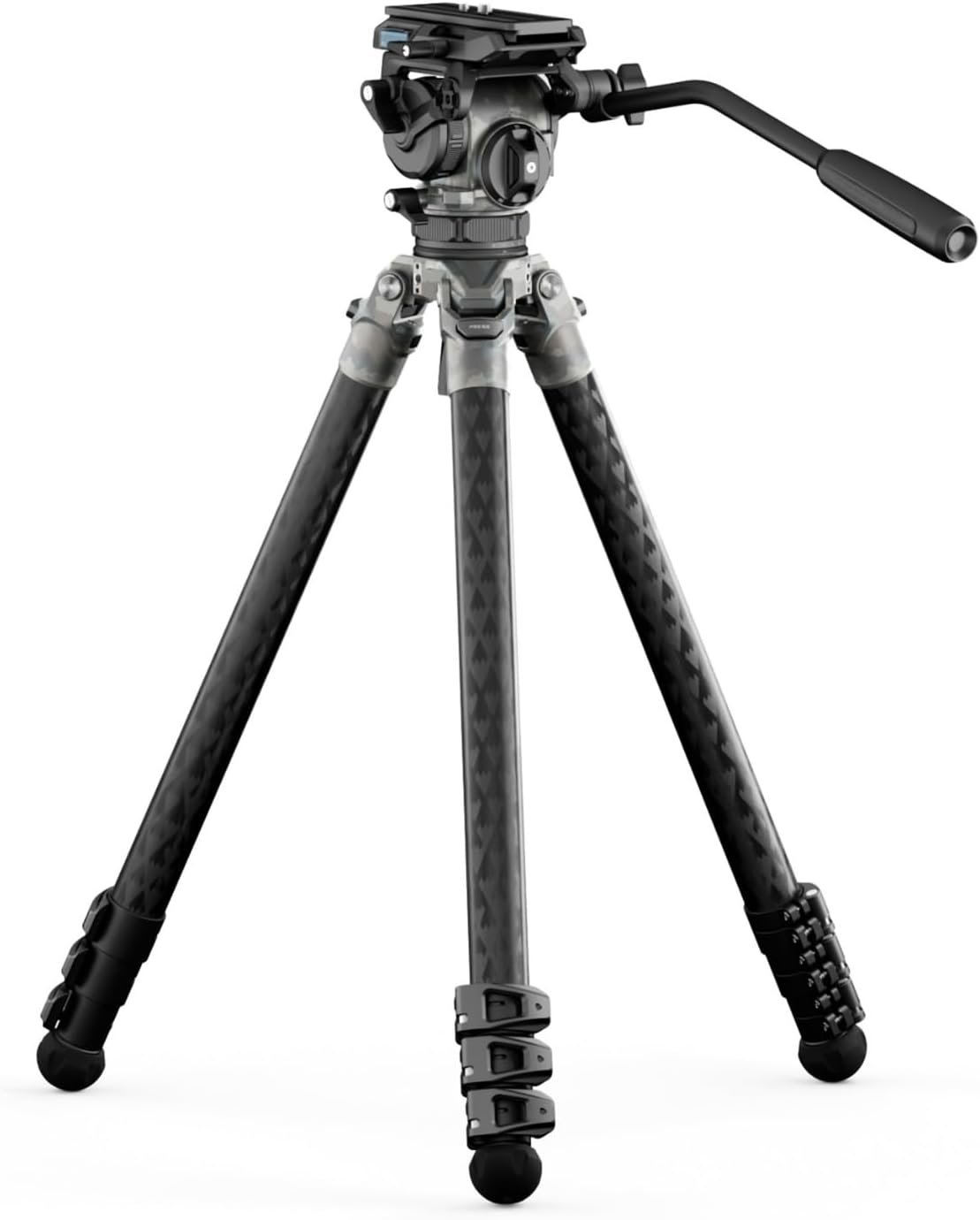Tilta CT08 75mm Cine Fluid Head with 3-Stage Carbon Fiber Tripod Legs - Space Gray (8KG)