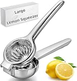 Zitronenpresse aus 304 Edelstahl, Handpresse f&uuml;r Zitronen und Limetten, sp&uuml;lmaschinenfest, Lemon Squeezer