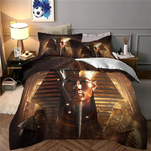 Parure de lit 3 pièces 260x220cm en microfibre 3D Ancientpharaoh - 6