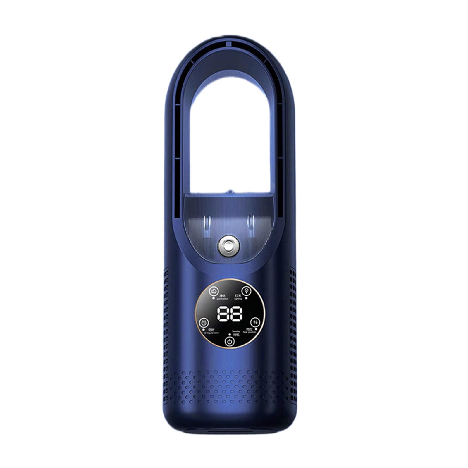 Fangzeshi Blue Portable Airs Condition， Conditioning Unit， Unit Portable， Cooler For Bedroom， Miniture Cordless Air Coolers Evaporative Fan Bladeless Fan With Humidifier Quiet Operate Usb Powered For Travel