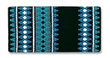 Mayatex Catalina Saddle Blanket, Black/Show Turquoise/Soft Turquoise/Cream, 38 x 34-Inch