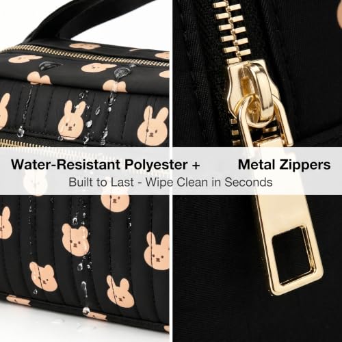 Image of printe Small Diaper Bag 10 inchx7.5 inchx3.5 inch for Travel, Crossbody Fanny Pack with Wipes Pocket & Portable Changing Pad, Stroller Waist Bag, Lightweight Tote for Day Trips (Black Print, Large)