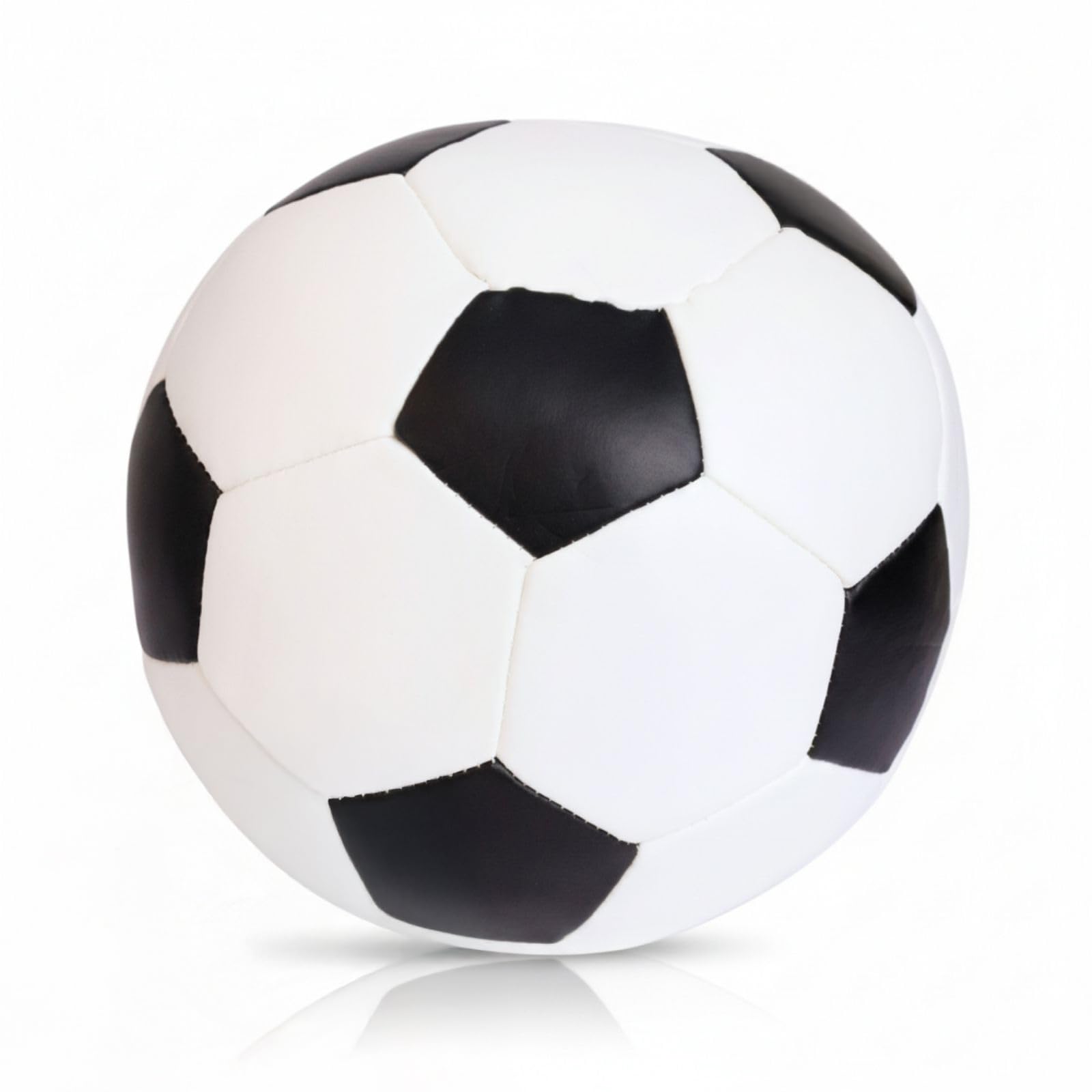 alldoro 60312 Softball Ø ca. 17–18 cm, extra weicher Schaumstoff-Fußball für Kinder ab 0 Jahren, schwarz-weiß, Ball für indoor & outdoor