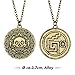 papapanda Pirate Jack Brújula Moneda Azteca Collar Conjunto