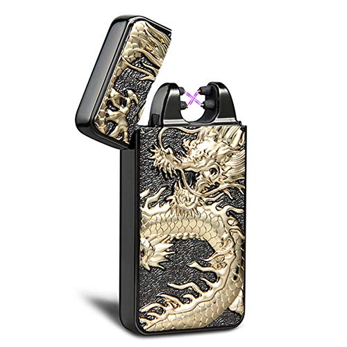 Kivors Dual Arc Plasma Lighter USB Rechargeable Windproof Flameless Butane Free Electric Chinese