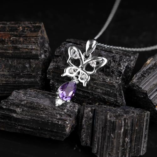 Image of 925 Sterling Silver Cubic Zirconia Animal Crystal Chain Pendant Necklace | Lovely Gift for Women and Girls, Gift for Her