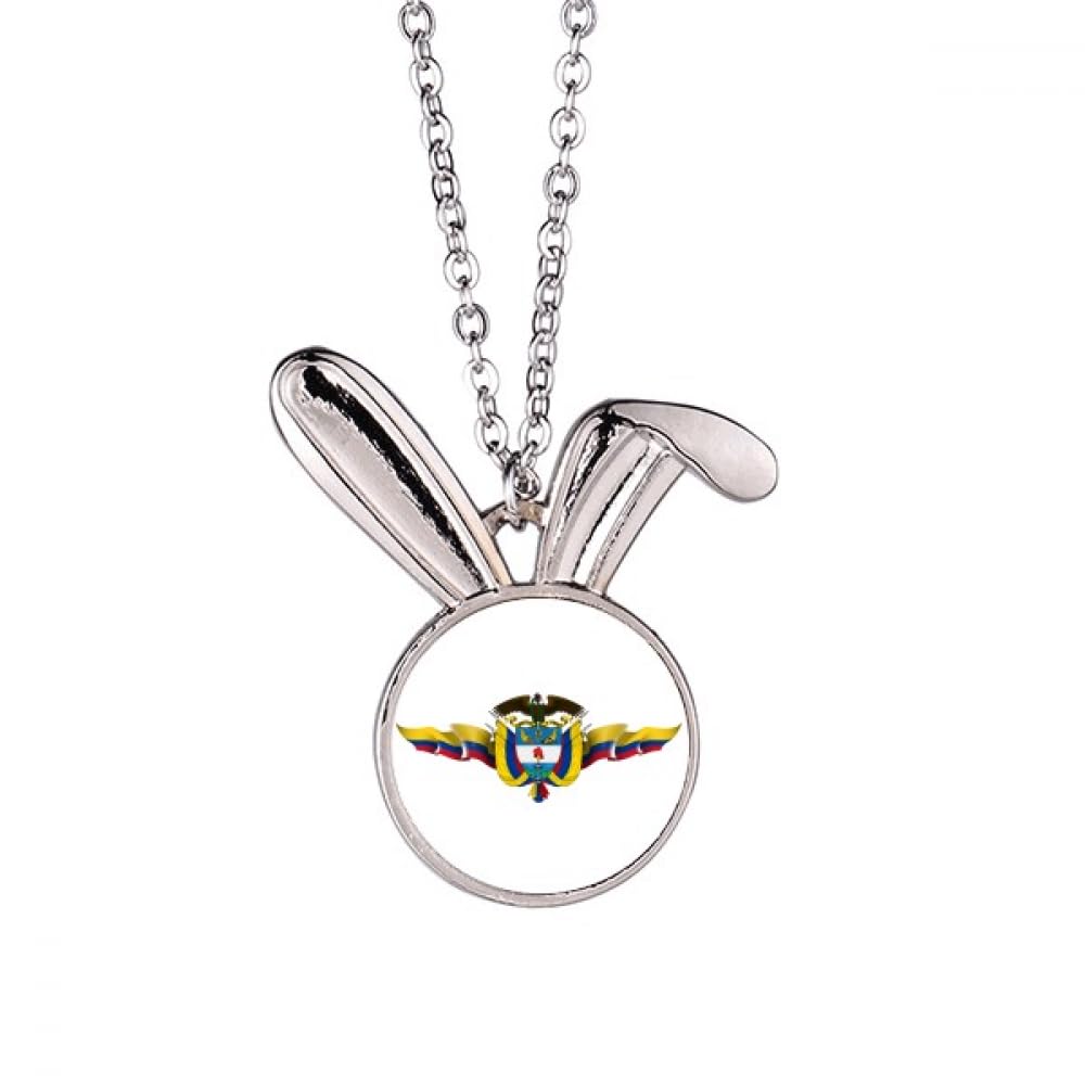 Pendentif drapeau amecolombia avec lapin emblème aux finitions soignées - 5
