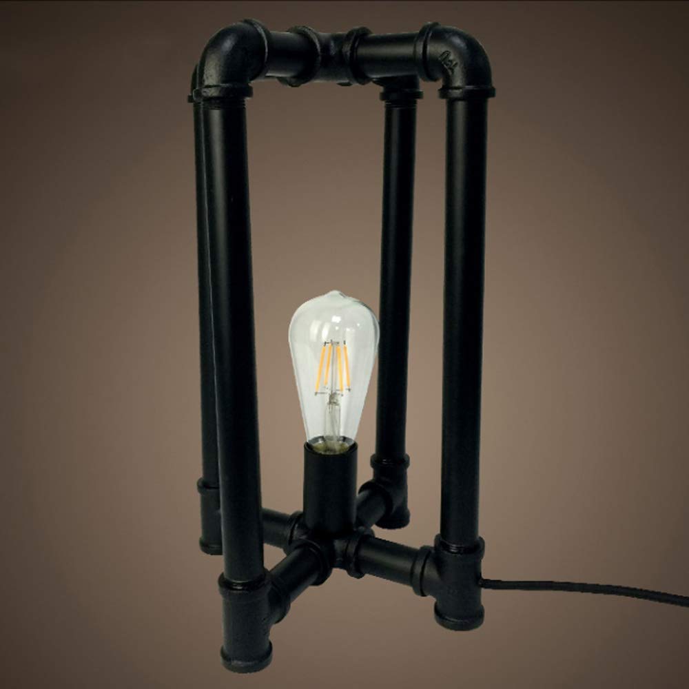 DC Voltage Lampada Da Tavolo Vintage Steampunk - Base In Ferro, Attacco E27, 220V, Per Camera E Ufficio