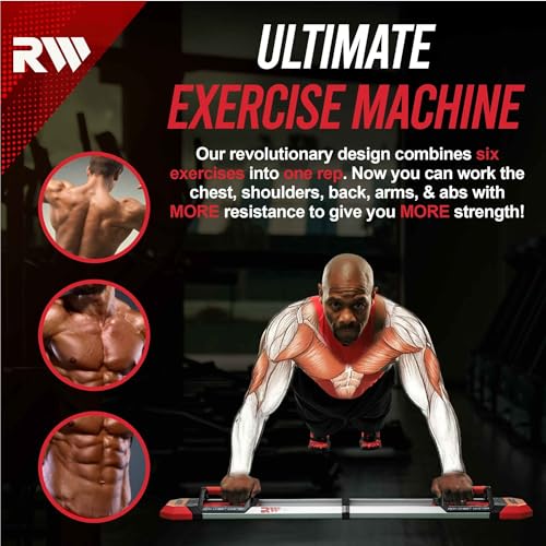 IRON CHEST MASTER Push Up Machine | Home Fitness Equipment for Chest Workouts | Home Gym Equipment Includes Adjustable Resistance Bands and a Unique Fitness Program
