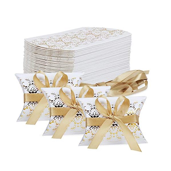 TsunNee Cajas de regalo de boda, caja de papel para caramelos, caja de regalo de fiesta, cajas de regalo de papel…