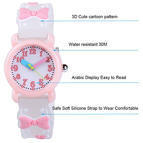 Image of Kids Watches for Boys Girls, 3D Cartoon Wrist Watch for Child Ages 3-8 | Cute Soft Silicone Watchband, Analog Dial, Daily Waterproof Durable, Birthday Christmas Ideal Gift for Little Child