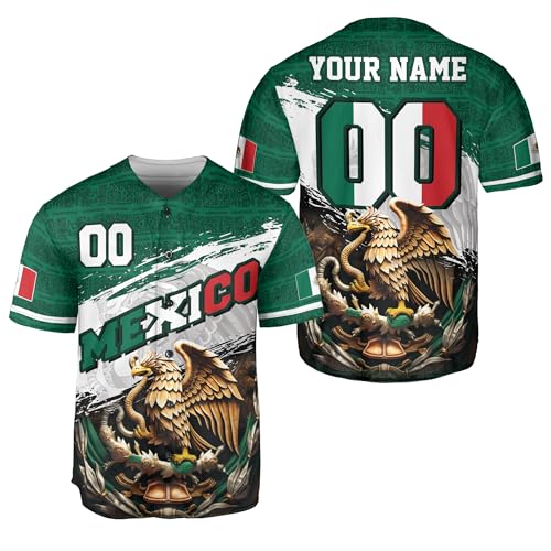 Custom Baseball Jersey, Mexico Baseball Jersey, Custom Mexico Jersey, Baseball Jersey for Men miniatura 1