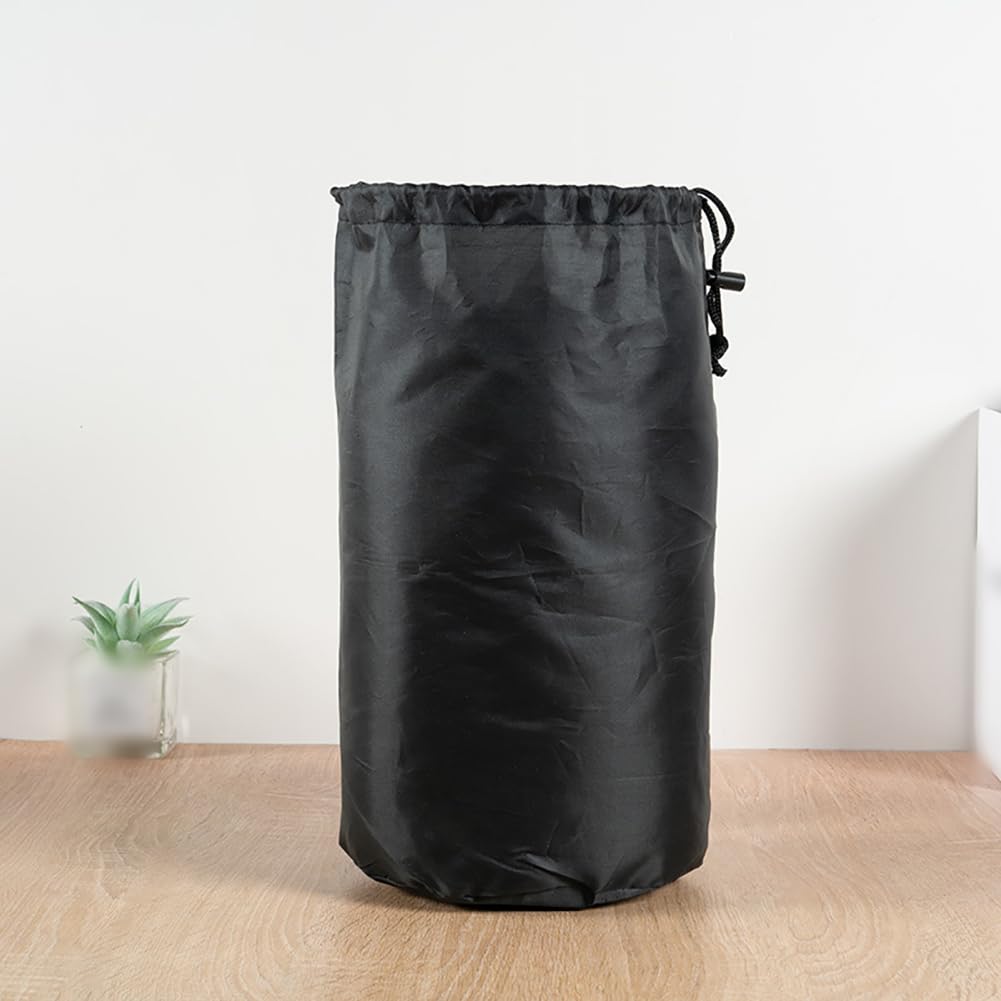 UUYYEO 2 Pcs Waterproof Compression Stuff Sack Sleeping Bag Storage Sack Drawstring Dust Flap Bag Small Camping Compression Bags Backpacking Dry Sacks Lightweight Hiking Storage Bags Black