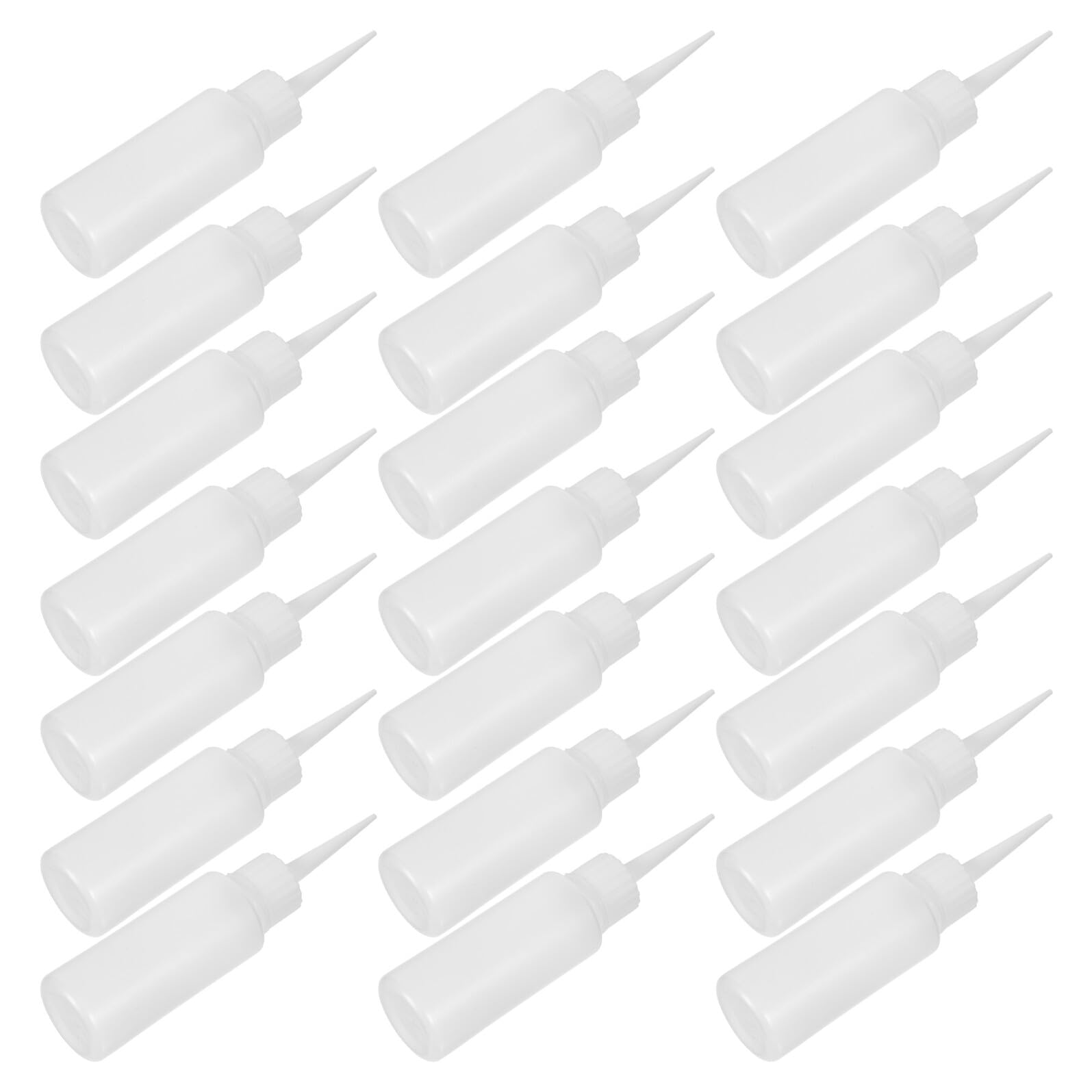 Flacone con Punta Fine 50ml in Plastico, 100 Pezzi | Colla Liquida e Grout, Controllo Accurato, Riempimento di Fessure Sottili, Uso in Bagno e Crafting