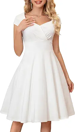 Bbonlinedress Women Short 1950s Retro Vintage Cocktail Party Swing Dresses