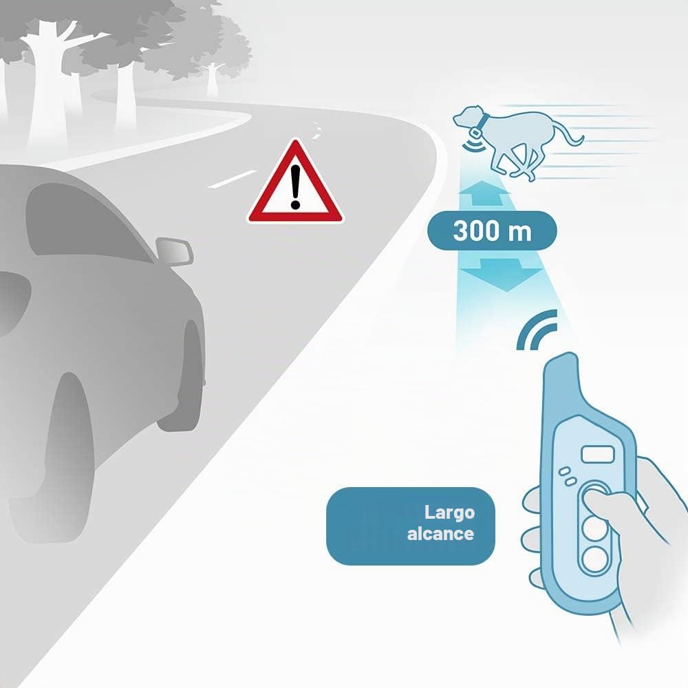 PetTec Collar de adiestramiento para Perros con vibración y señal acústica, Mando a Distancia de 300 m, batería Recargable y Resistente al Agua IPX7, 16 Niveles de Intensidad de vibración