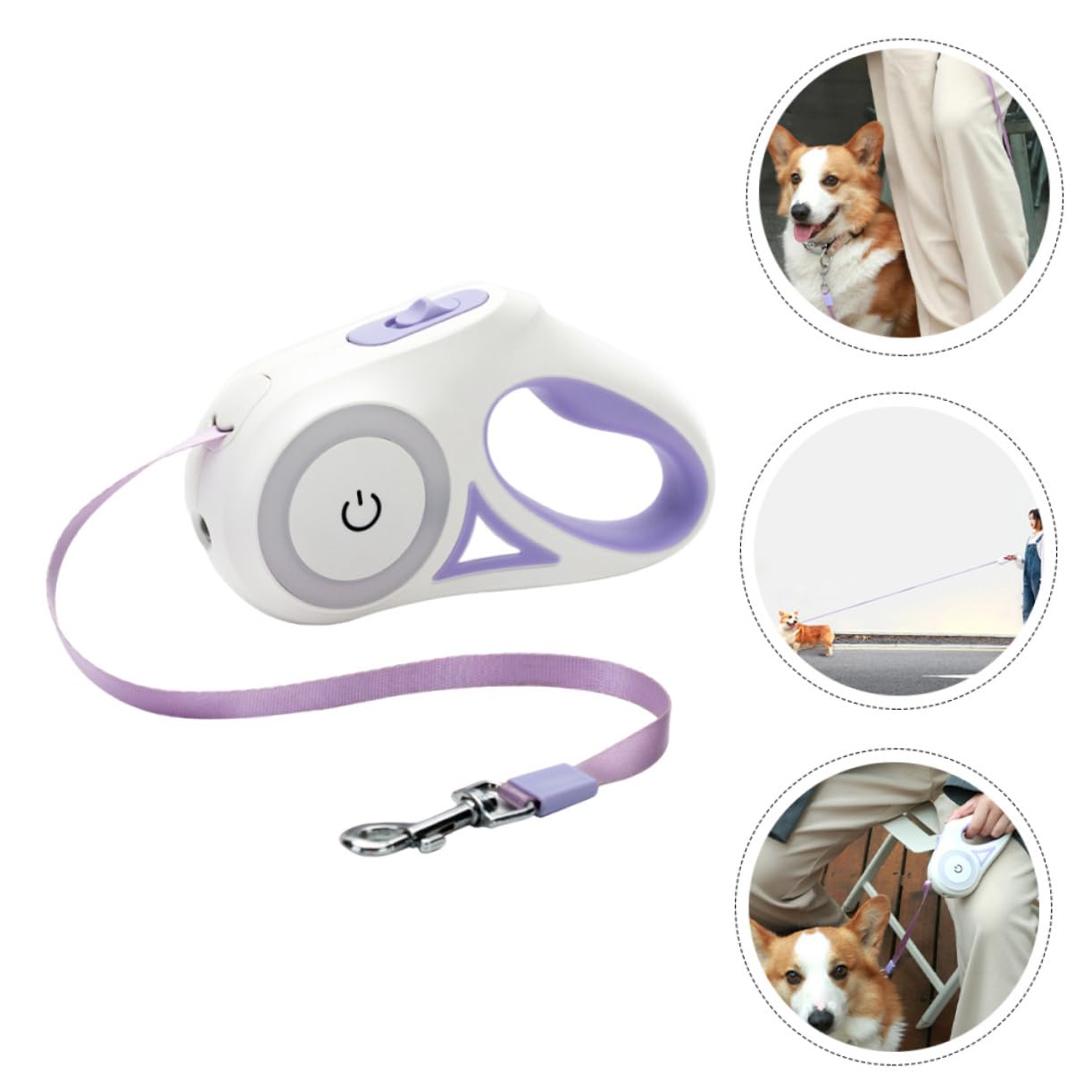 Milisten Laisse Rétractable pour Chien 5 M pour Dressage Et Promenade De Chiots avec Traction Flexible Et Automatique