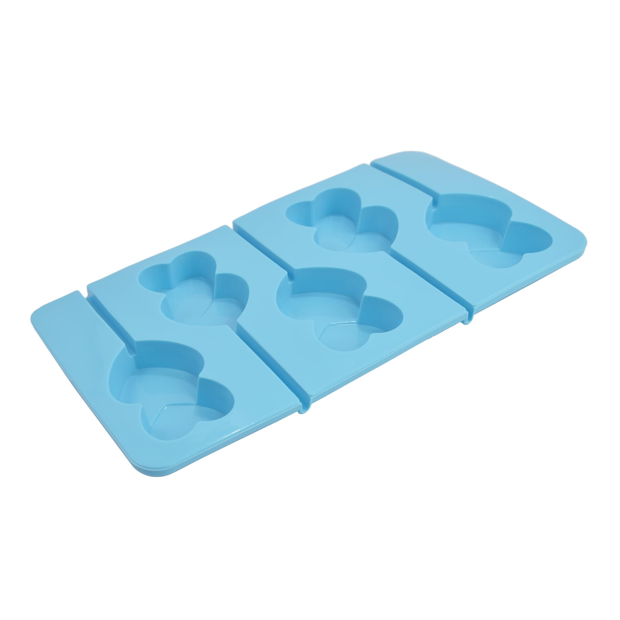 R & M International 9002 Herz Silikonform für Süßigkeiten und Cake Pops, 9 x 0,5 x 4,5, Blau