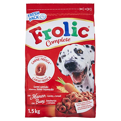 Frolic Cibo per Cane con Manzo, Carote e Cereali 1,5 kg