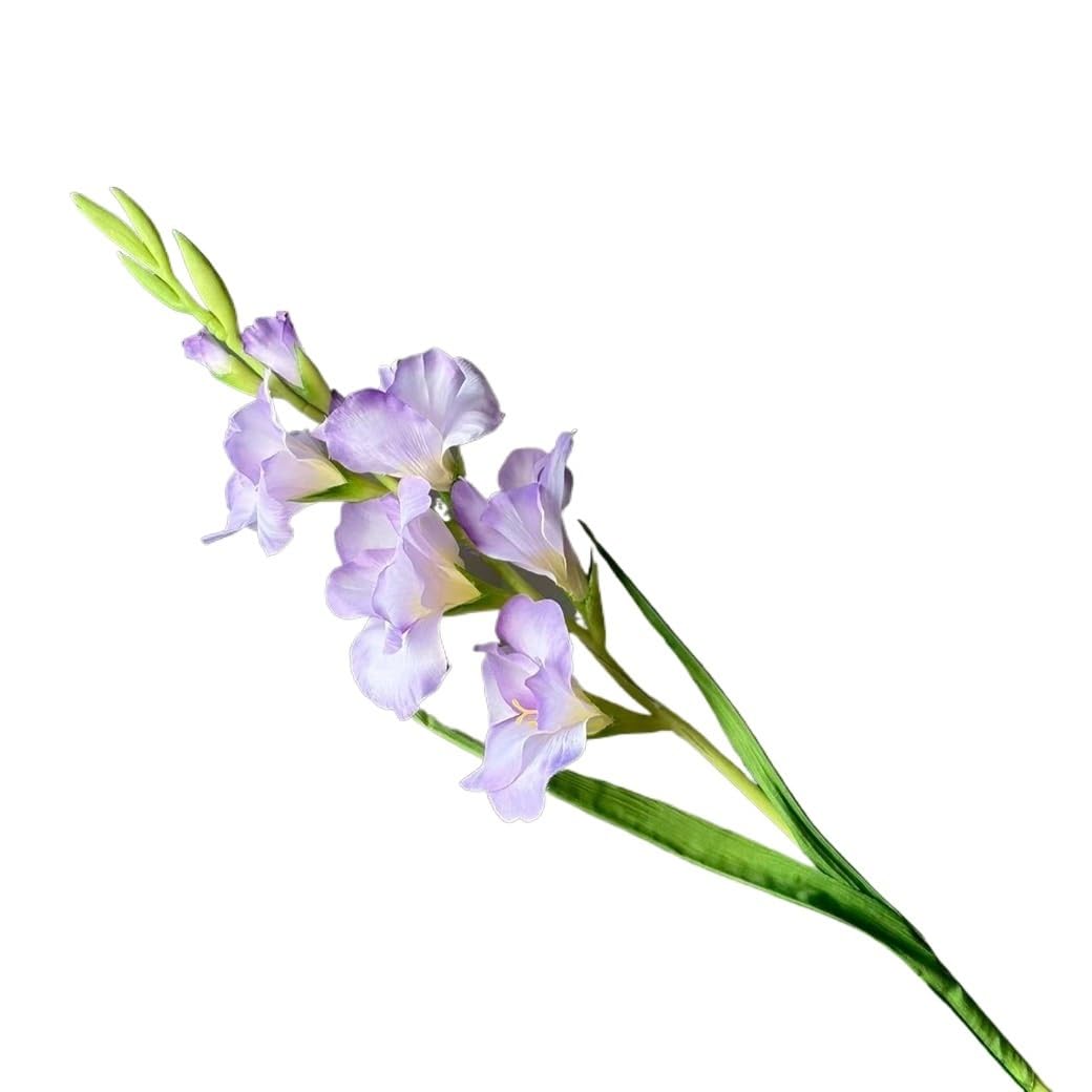 Huffa Lightpurple 5-Head Artificial Gladiolus Orchids For Wedding Decorations And Floral Arrangements(Lightpurple)
