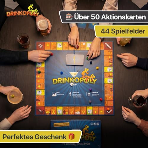 Drinkopoly – König der Trinkspiele – kombinierte Tafel/Tisch Party Spiele für Erwachsene und Studenten mit 50 Erweiterungskarten mit… – Ansicht 5