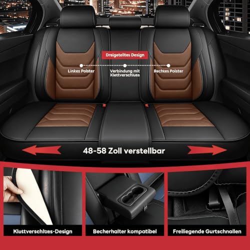 Housses de siège auto cuir VW Golf Mk7 5G Facelift jeu complet 2016-2019 - 5