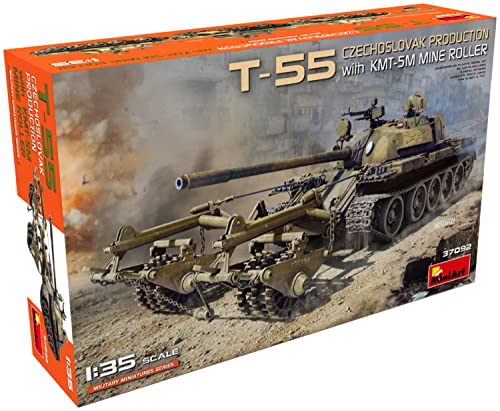 Char MiniArt 1:35 T55 Tchécoslovaque avec KMT-5M, kit de blindé haute précision