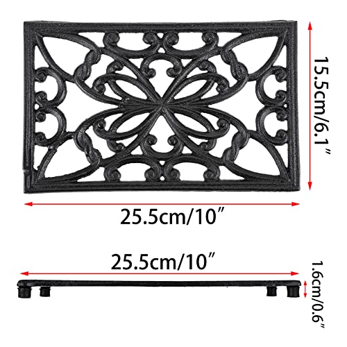 Sumnacon ULSMC00795 Rectangle 10 X 6.1 Inch Cast Iron Trivet thumb #2