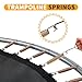 LeffEase Trampoline Springs Heavy Duty Stainless Steel Replacement Trampoline Parts Springs with Free T-Hook, 5.5/6.5/7.5 Inch for Outdoor Trampolines, Set of 16.