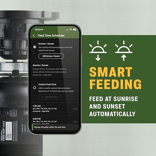 Moultrie Feed Hub Kit - Pro Hunter 2 Cellular Feeder Kit - Cellular Feeder System with Feed Level Detector and Spincast Spreader - Universal Fit for Most Spin cast Wildlife Feeder Hoppers