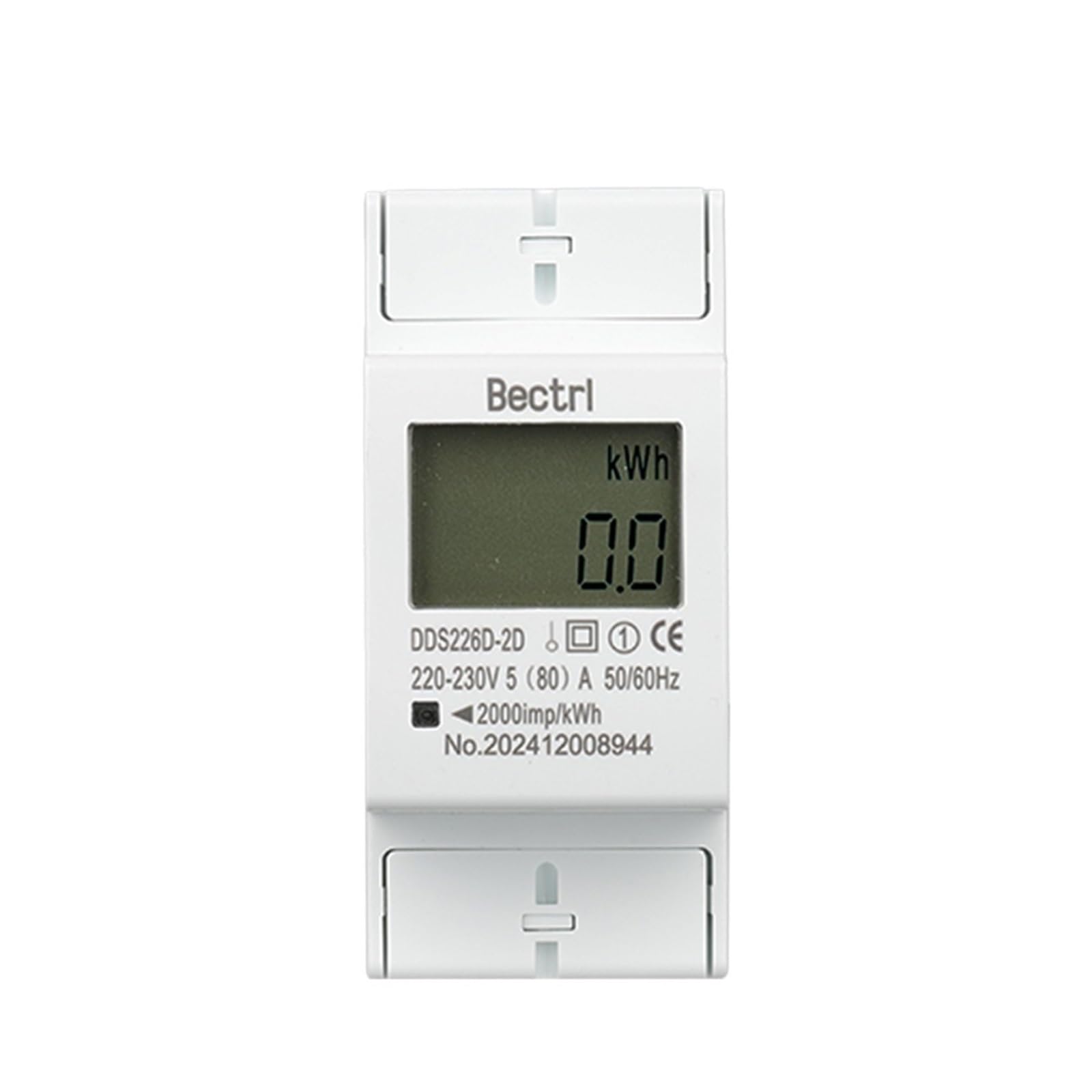 Compteur électrique monophasé 220V pour suivre la consommation kWh sur rail DIN