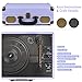Vinyl Record Player 3-Speed Bluetooth Suitcase Portable Belt-Driven Record Player with Built-in Speakers RCA Line Out AUX in Headphone Jack Vintage Turntable