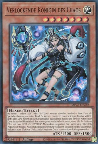 Verlockende Königin des Chaos MP25-DE242 Ultra Rare Deutsch Boosterfrisch 1. Auflage - 2025 Mega-Pack Tin - mit ReCollectibles-Versandschutz - für Yu-Gi-Oh!