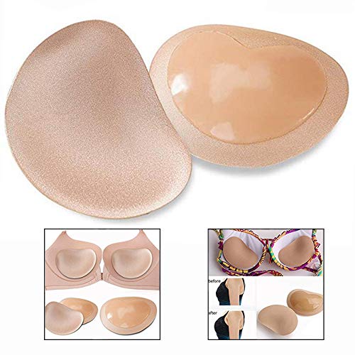 LHKJ 2pcs Rembourrage de Soutien-Gorges en Silicone Souple, Auto-Adhésif Coussinets Amovibles pour Soutien-Gorge Maillots de Bain Femmes
