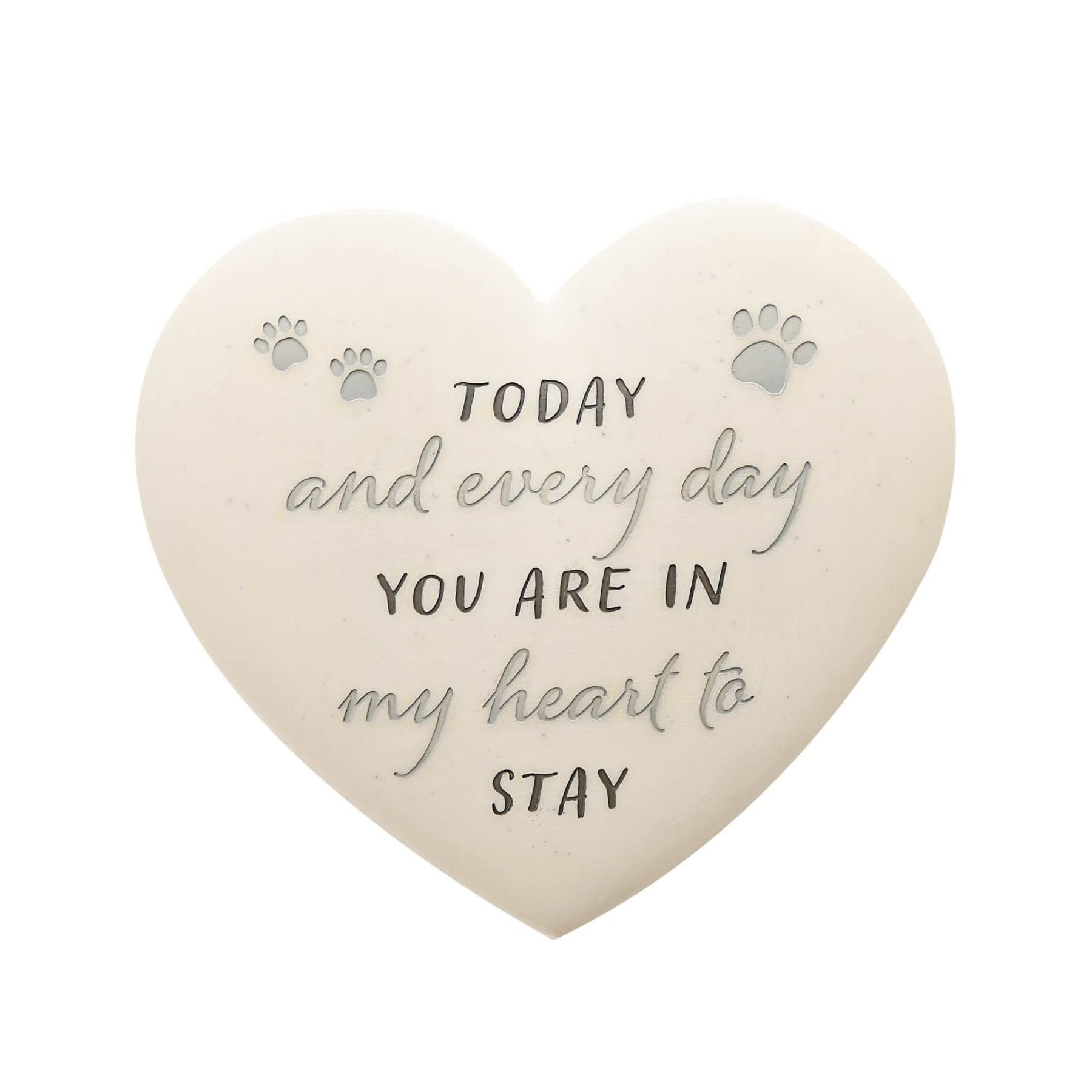 Widdop And Co Multicolour Pet Heart Shaped Memorial Plaque Stone 20Cm