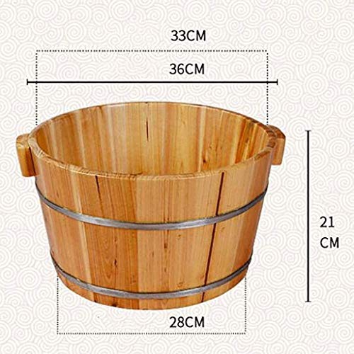 Spa de pies en barril de madera maciza natural miniatura 3