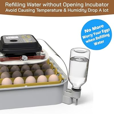 MATICOOPX 30 Egg Incubator with Humidity Display, Egg Candler, Automatic Egg Turner, for Hatching Chickens