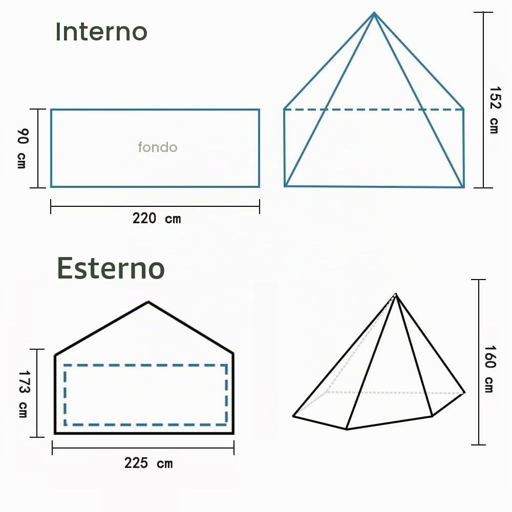 Tenda Campeggio Tenda Ultralight 1 Posto per Camping all'Aperto Escursionismo Trekking