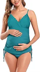 Roupa de banho feminina com laço lateral triangular, roupa de banho para gestantes