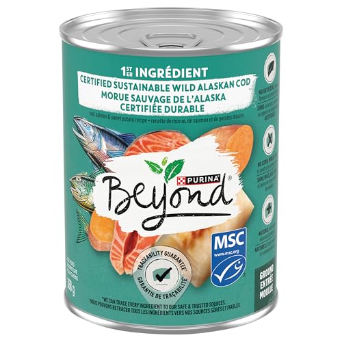 Beyond Natural Wet Dog Food, Alaskan Cod, Salmon & Sweet Potato Ground Entree - 368 g Can (12 Pack) image 4