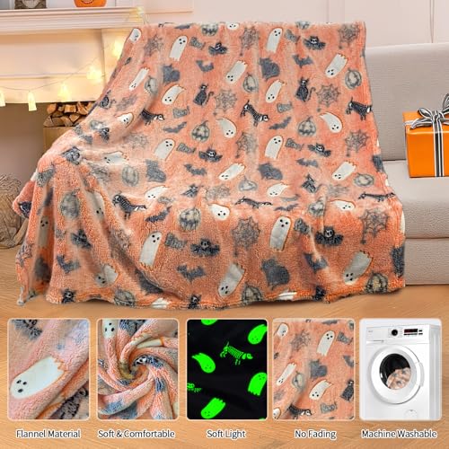 Cute Halloween Blankets for Kids, for Kids/Teens/Women/Men, Halloween Blankets and Throws for Adults, Spooky Blanket for Boy/Girls/Toddler, Fall Throw Blanket for Couch 40"x 60"