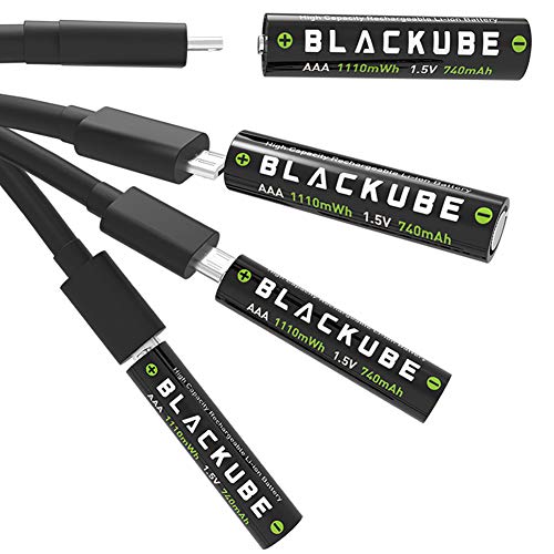 AAA Lithium Batteries Wiederaufladbar USB Akku 1.1 Stunden Aufladen- 1.5V 1100mWh Rechargeable-Umweltschutz wiederaufladbar ohne