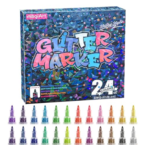 Marqueurs à paillettes et feutres de coloriage scintillants pour scrapbooking et dessin
